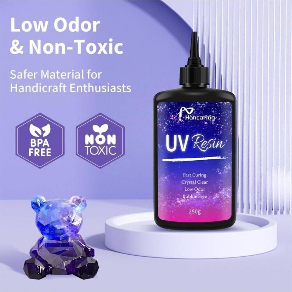 UV Resin Kit with Silicone Molds, UV Resin, and Inclusions
